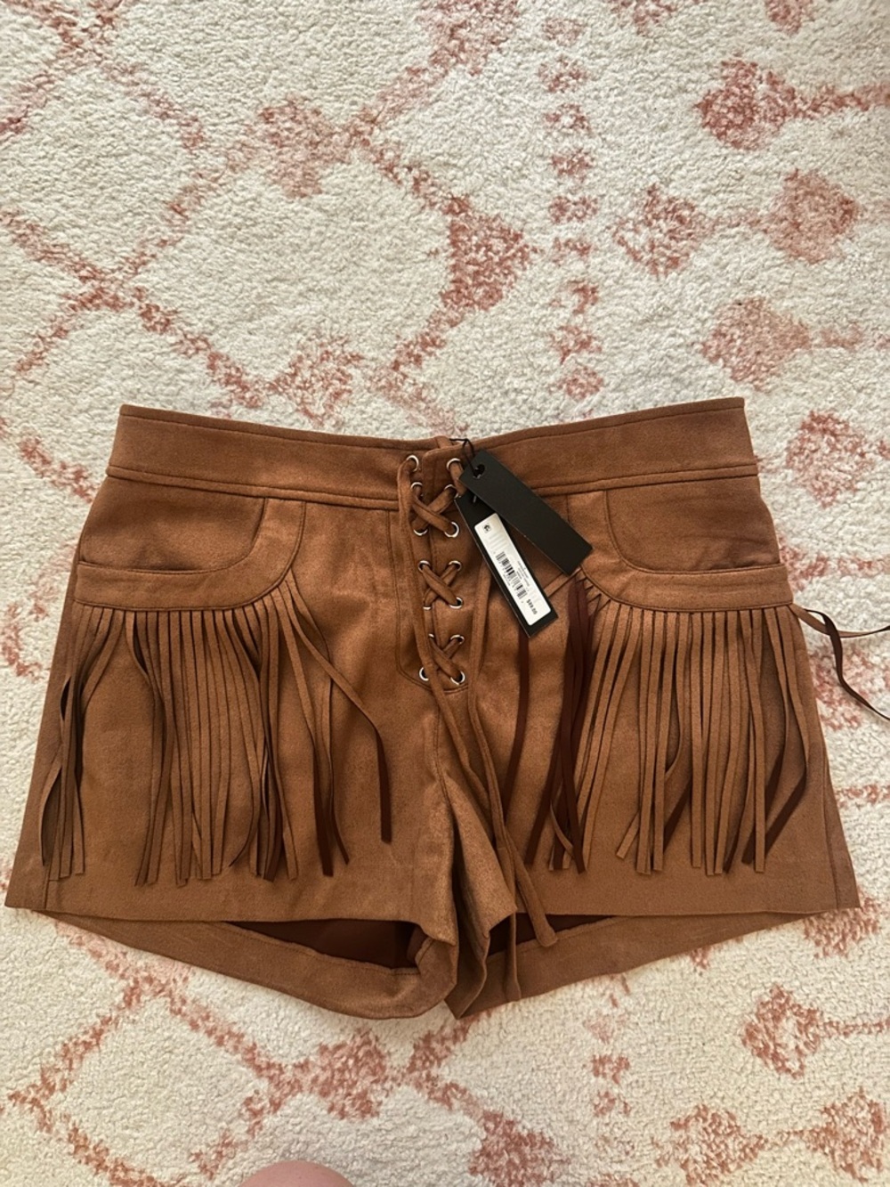 Steve Madden Fringe Faux Suede Shorts